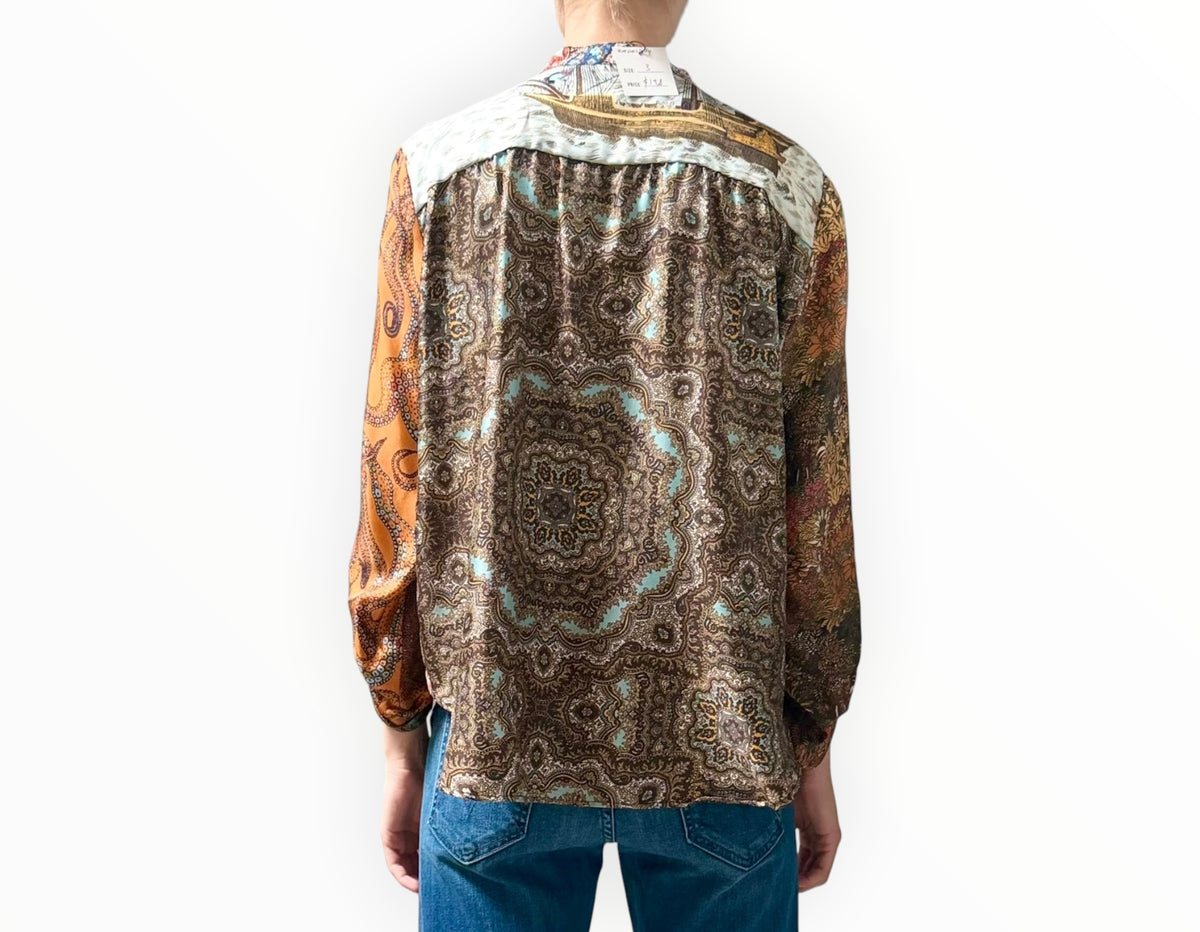 RT006484 - La Prestic Ouiston Multi Graphic Print Shirt - Multi - Size 3