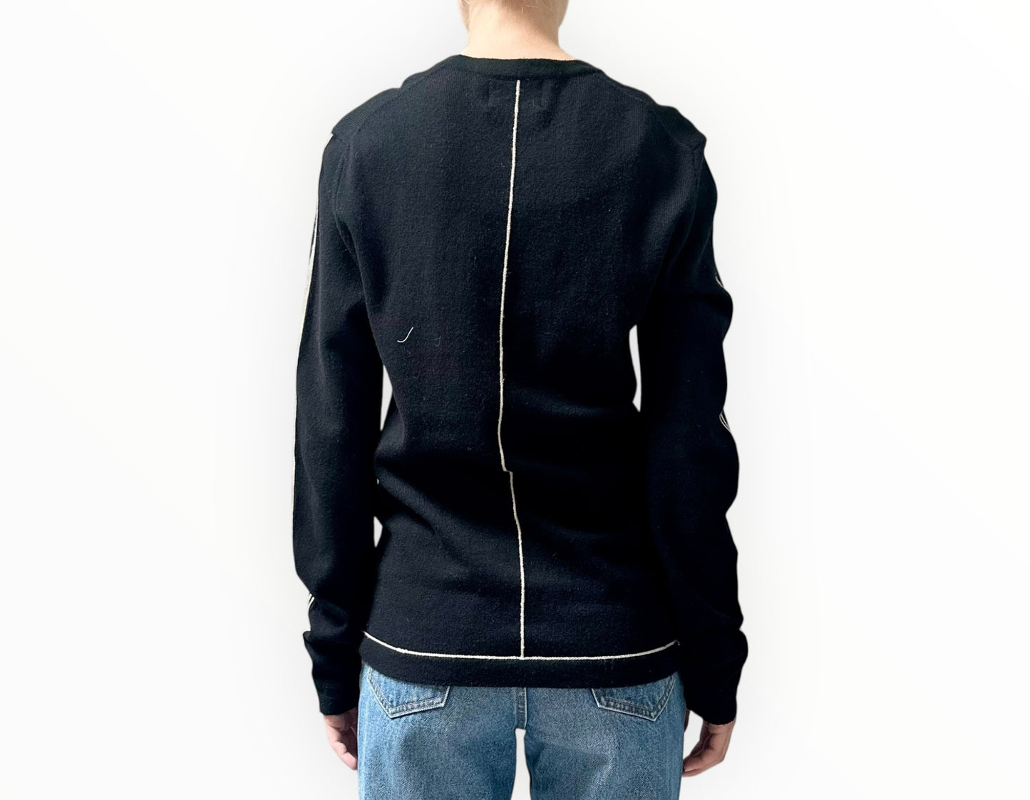 Bassike Classic Knit - Black/White - Size 1