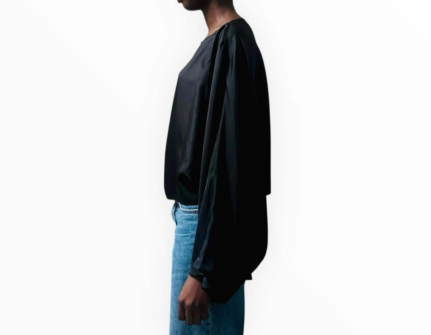 Jac + Jack Cape Top - Black - Size 12