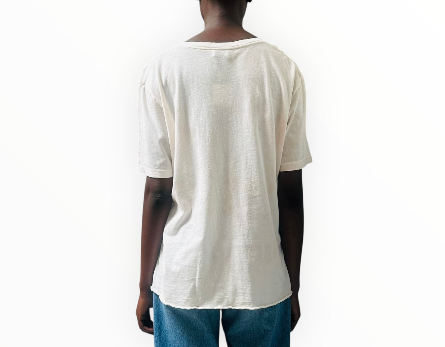 Saint Laurent Distressed Tee - Pink - Size M