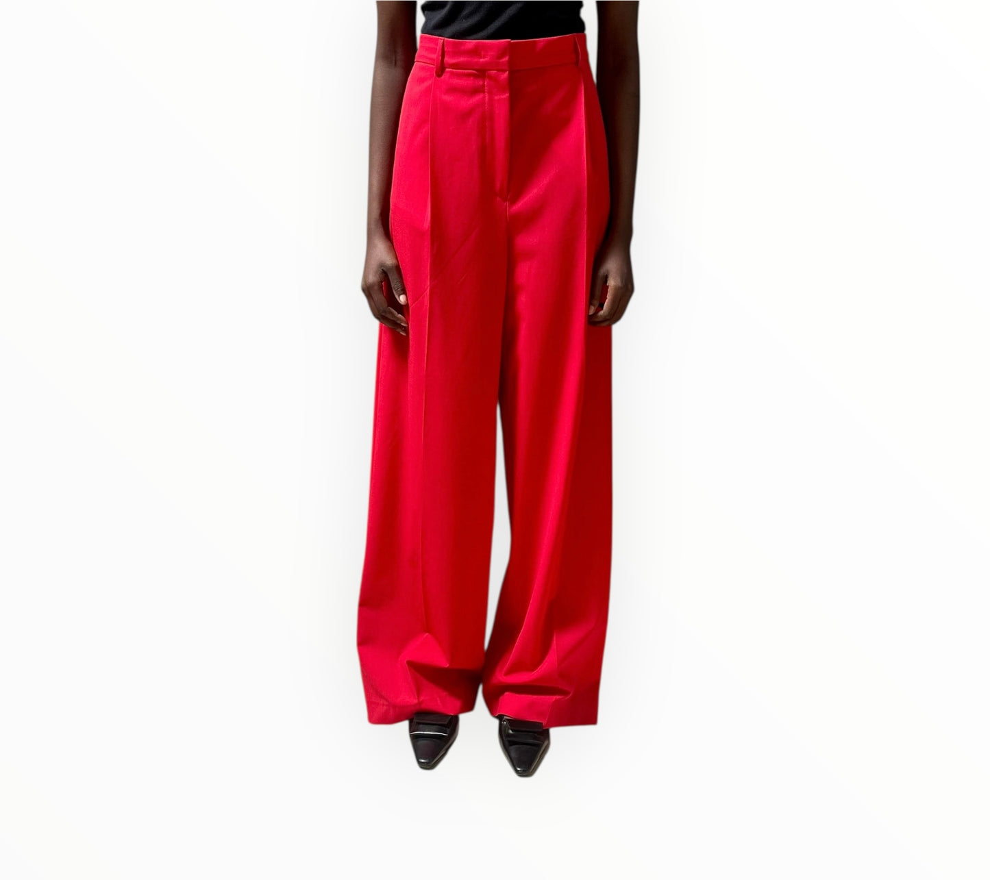 MSGM Wide Leg Pants - Red - Size 42