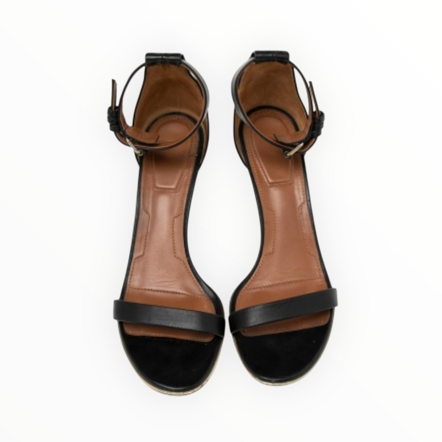 Givenchy Ankle Strap Sandals with Silver detail - Black - Size 42