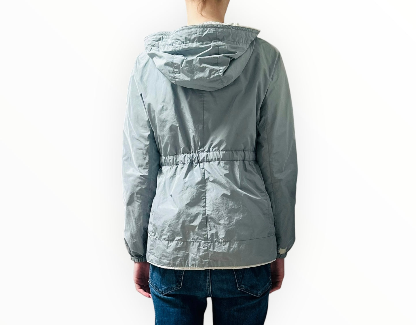 Max Mara Reversible Jacket - Silver/Blue - Size AU12