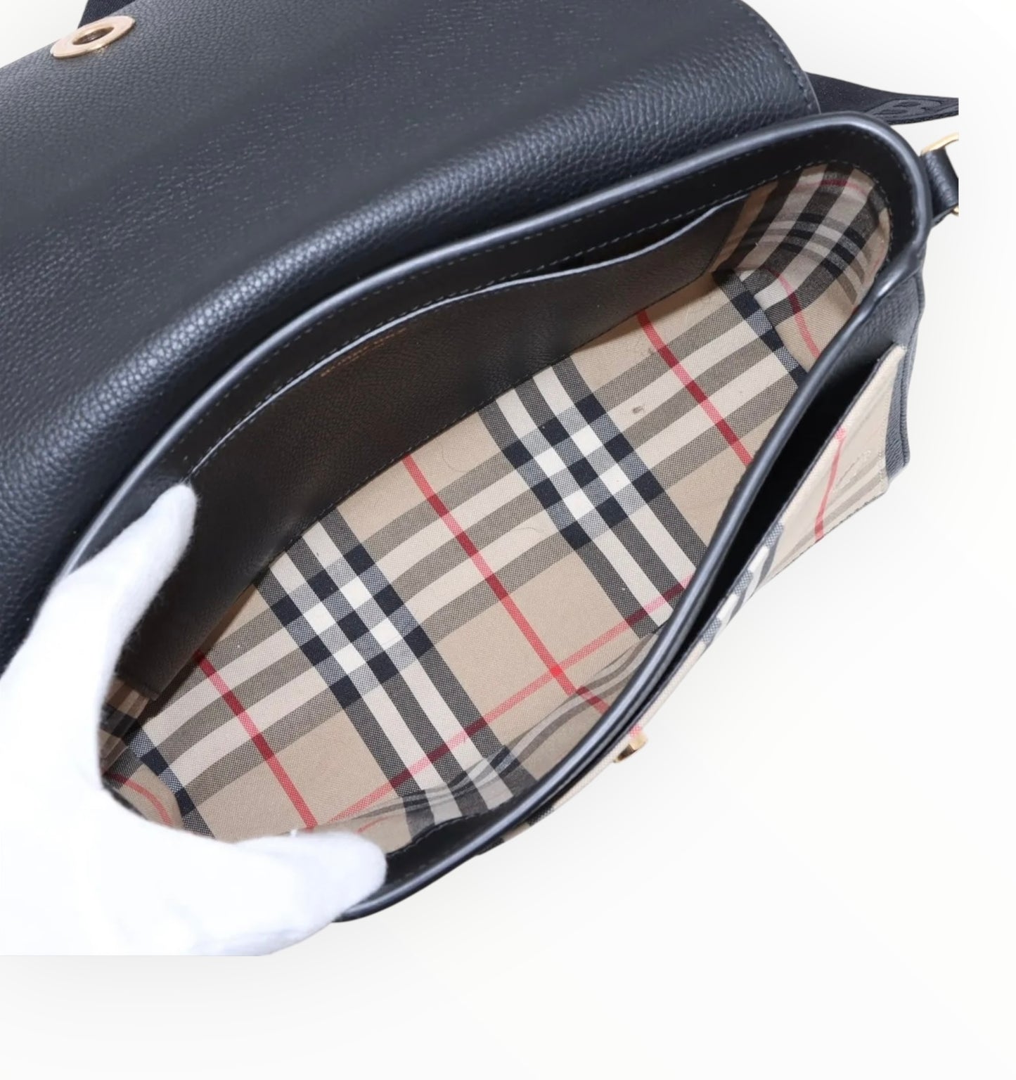 Burberry Note Crossbody Bag - Black - Size W25cm x H18cm x D8.5cm