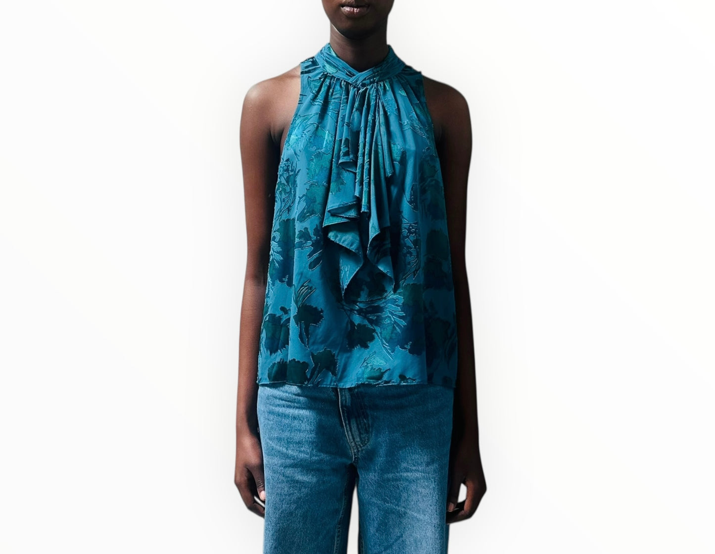 Cinq a Sept Keoni Top - Ink Blue - Size M