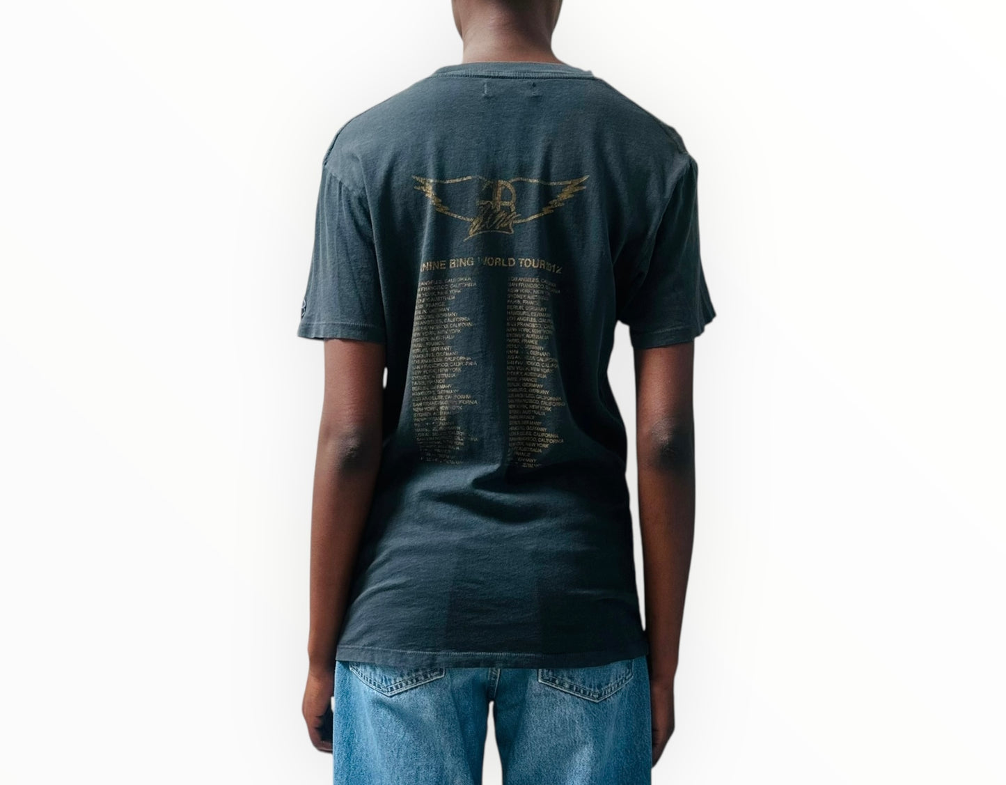 Anine Bing Lili World Tour Tee - Black - Size XS