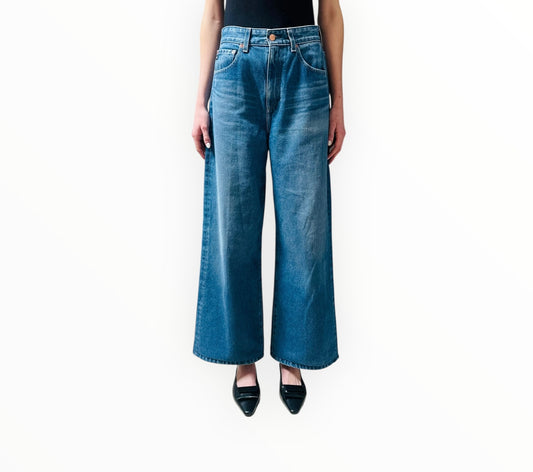 AG Deven High Rise Wide Leg Jeans - Blue - Size 26