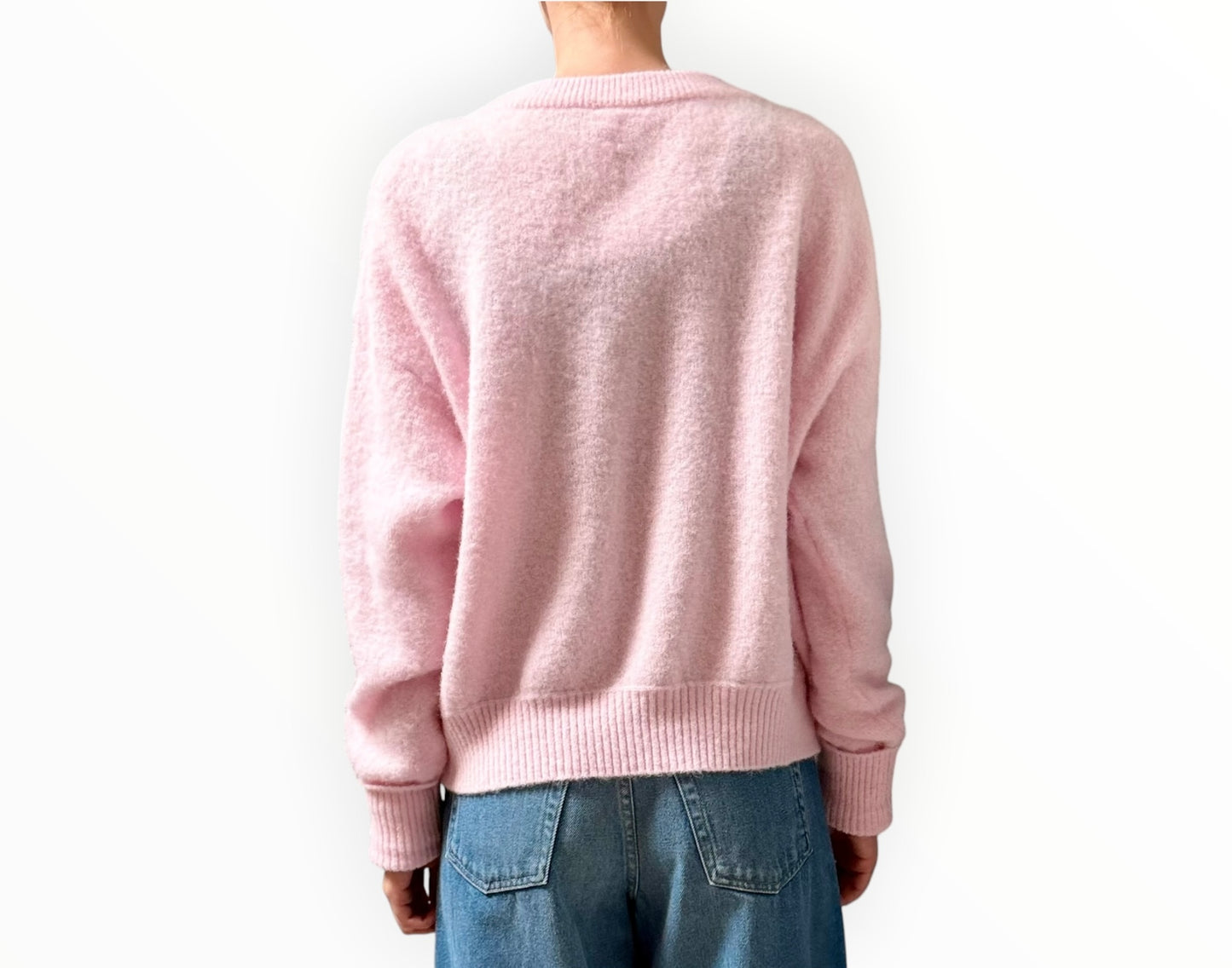 American Vintage Vito Round Neck Jumper - Baby Pink - Size XS