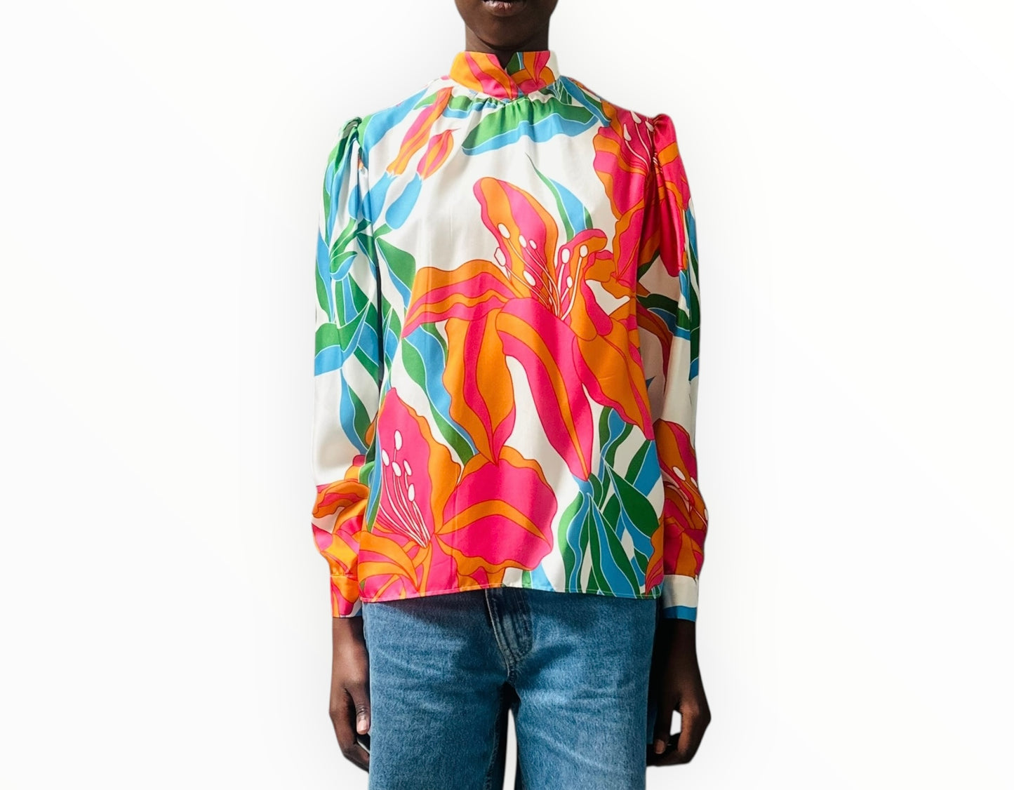 La Prestic Ouiston Floral Graphic Top - Multi - Size 1