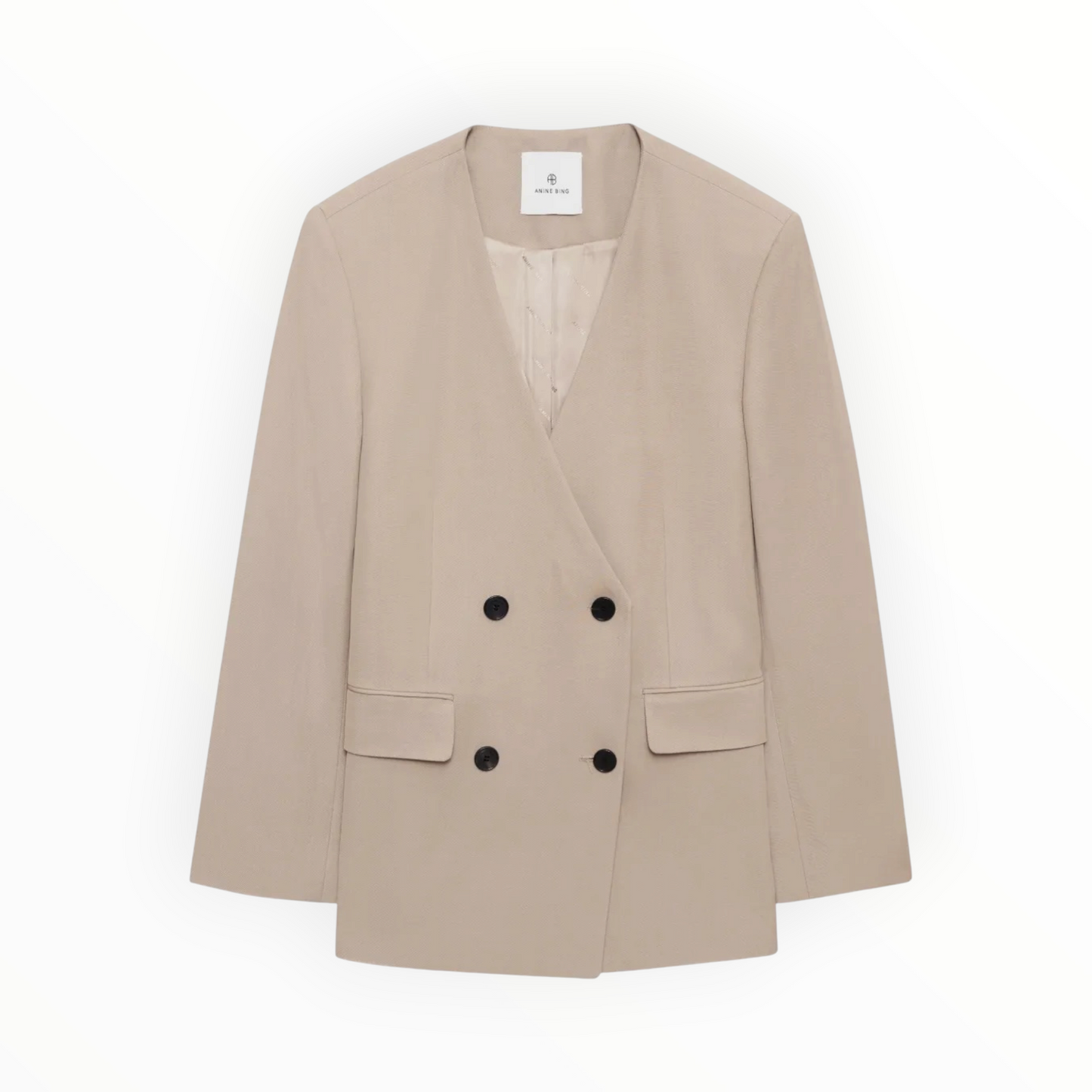 Anine Bing Maron Oversized Blazer - Beige - Size M