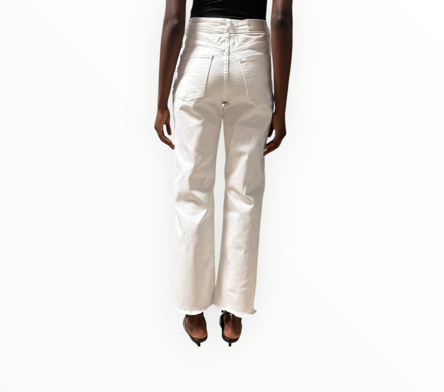 Viktoria & Woods Raw Hem Pants - White - Size 6