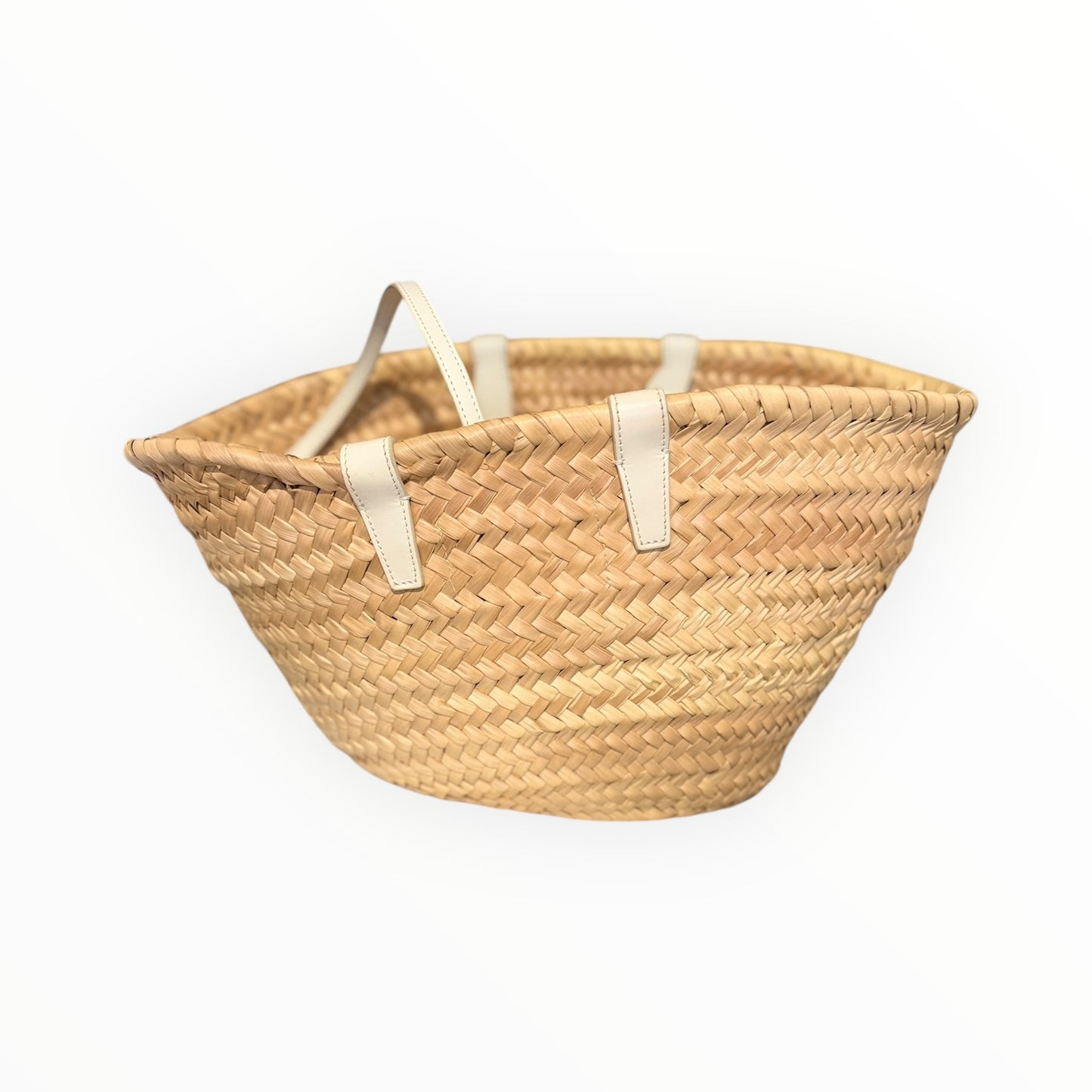 Celine Teen Triomphe Basket - White - Size W40cm x H21cm x D15cm