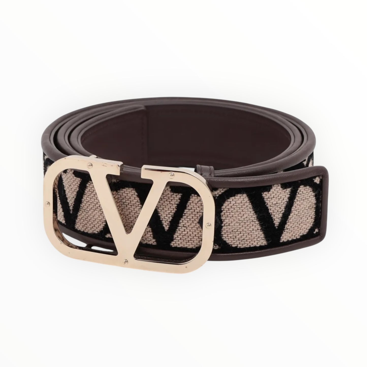 Valentino Toile Iconographe Belt - Brown - Size 80/32