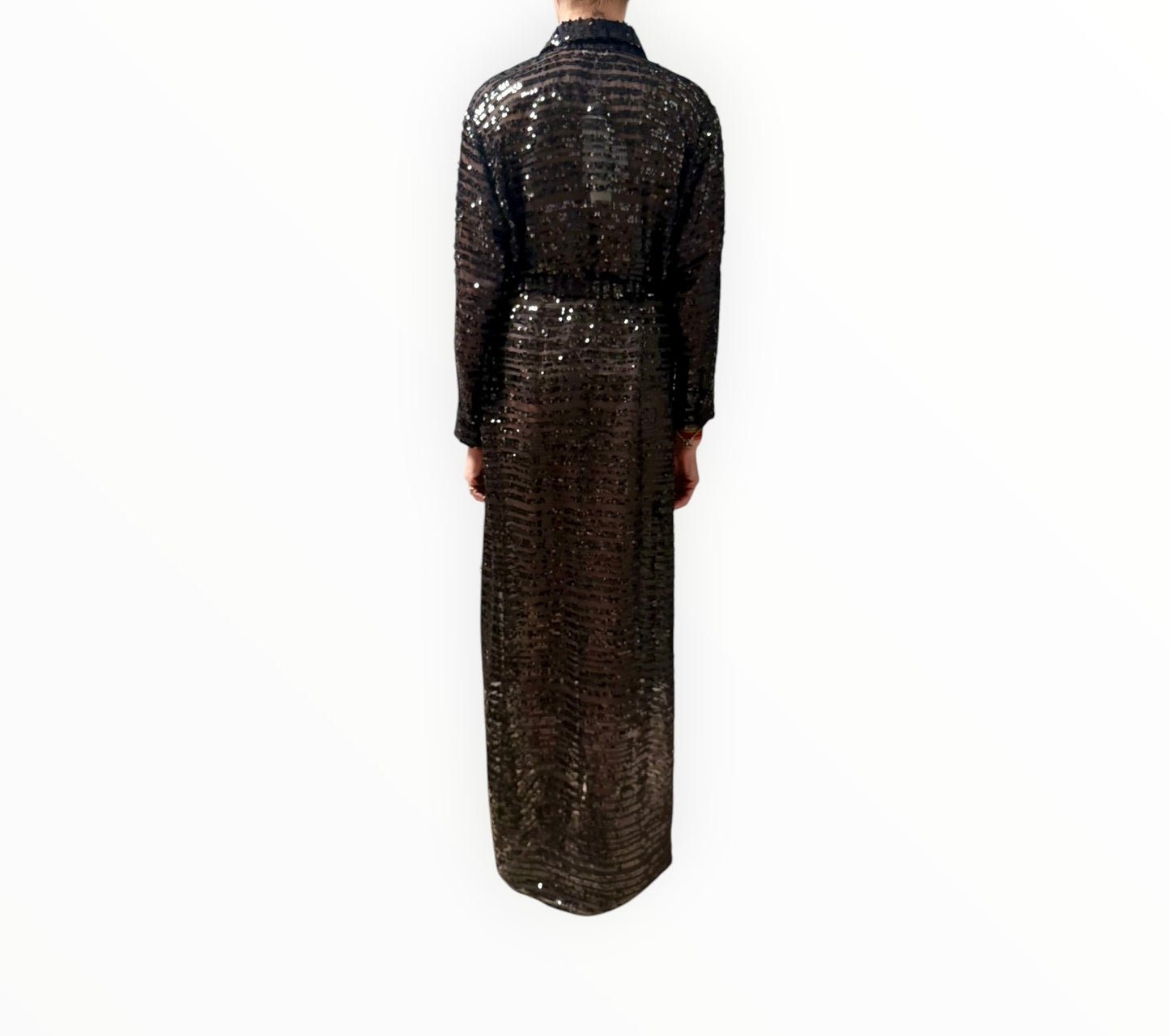 L'Agence Cameron Long Shirt Dress - Black - Size L