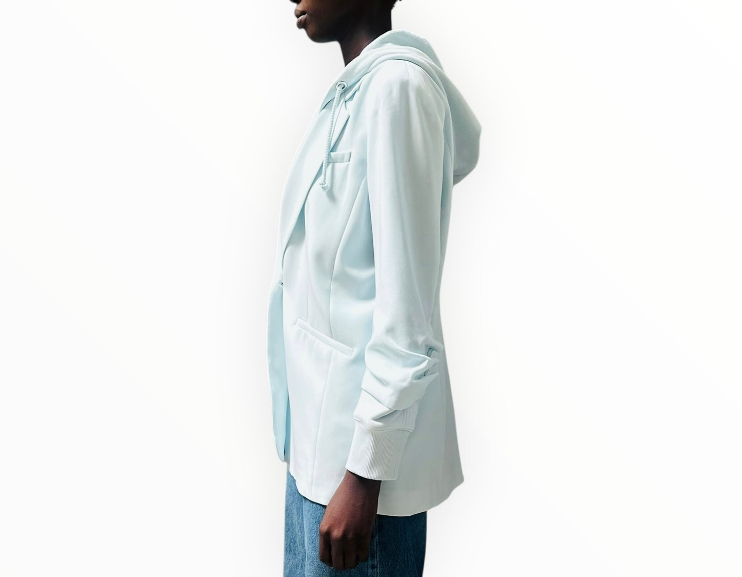 Cinq A Sept Hooded Khloe Jacket - Glacial Blue - Size 10