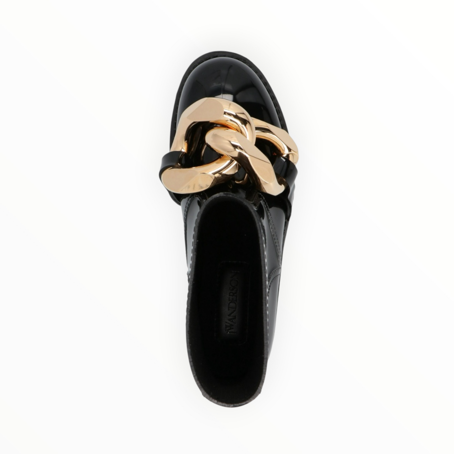 JW Anderson Chain Embellished Glossed-Rubber Rain Boots - Black - Size 38