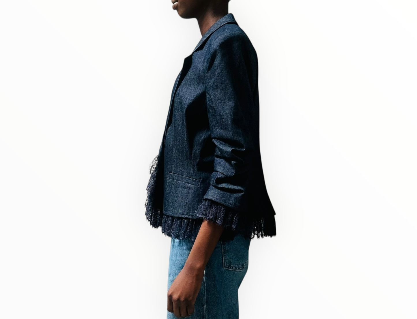 Cinq A Sept Petit Roxie Jacket - Indigo - Size 12