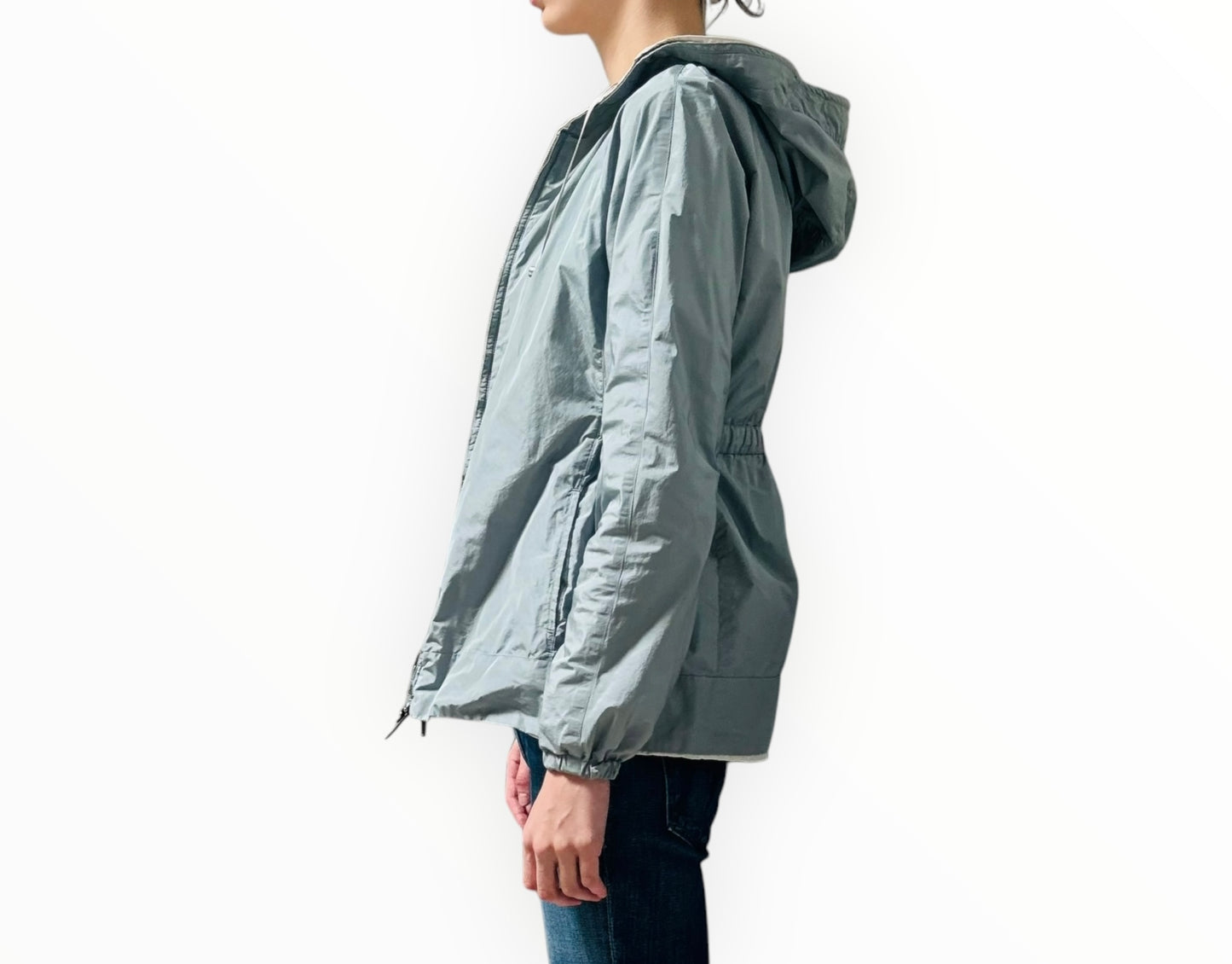 Max Mara Reversible Jacket - Silver/Blue - Size AU12