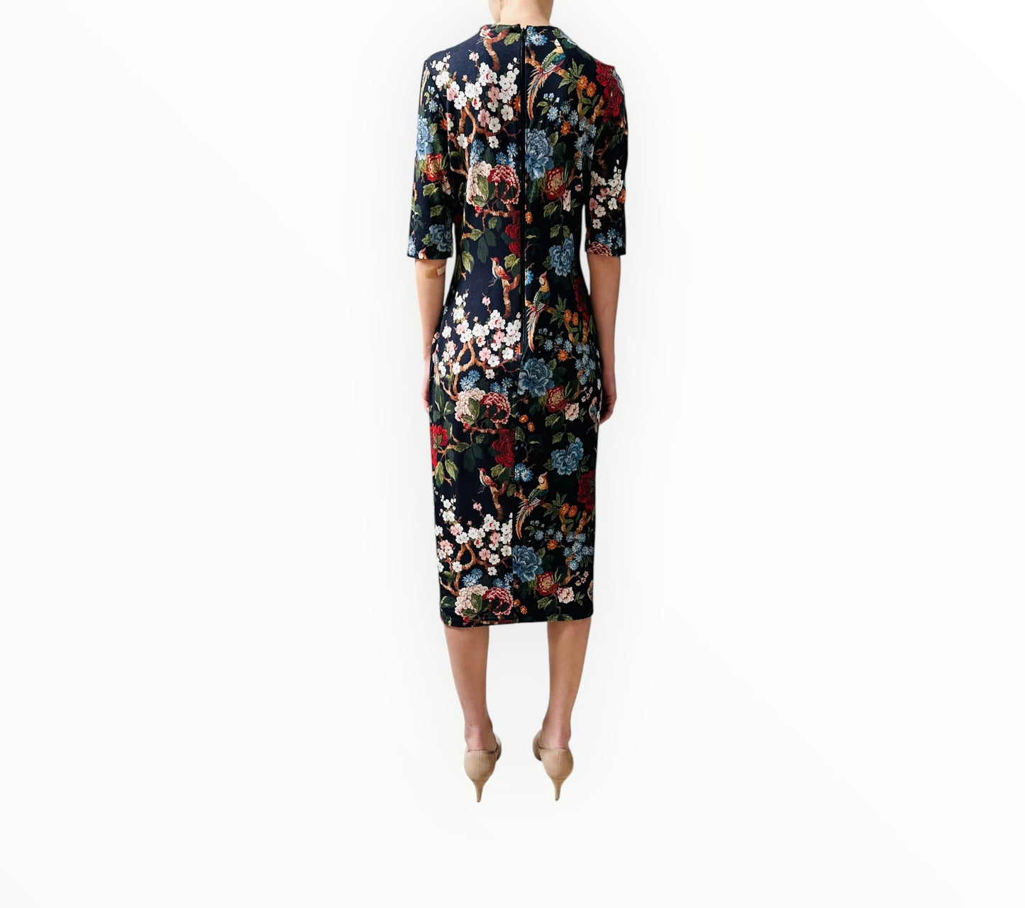 Alice + Olivia Delora Midi Flora Dress - Mutli - Size AU12