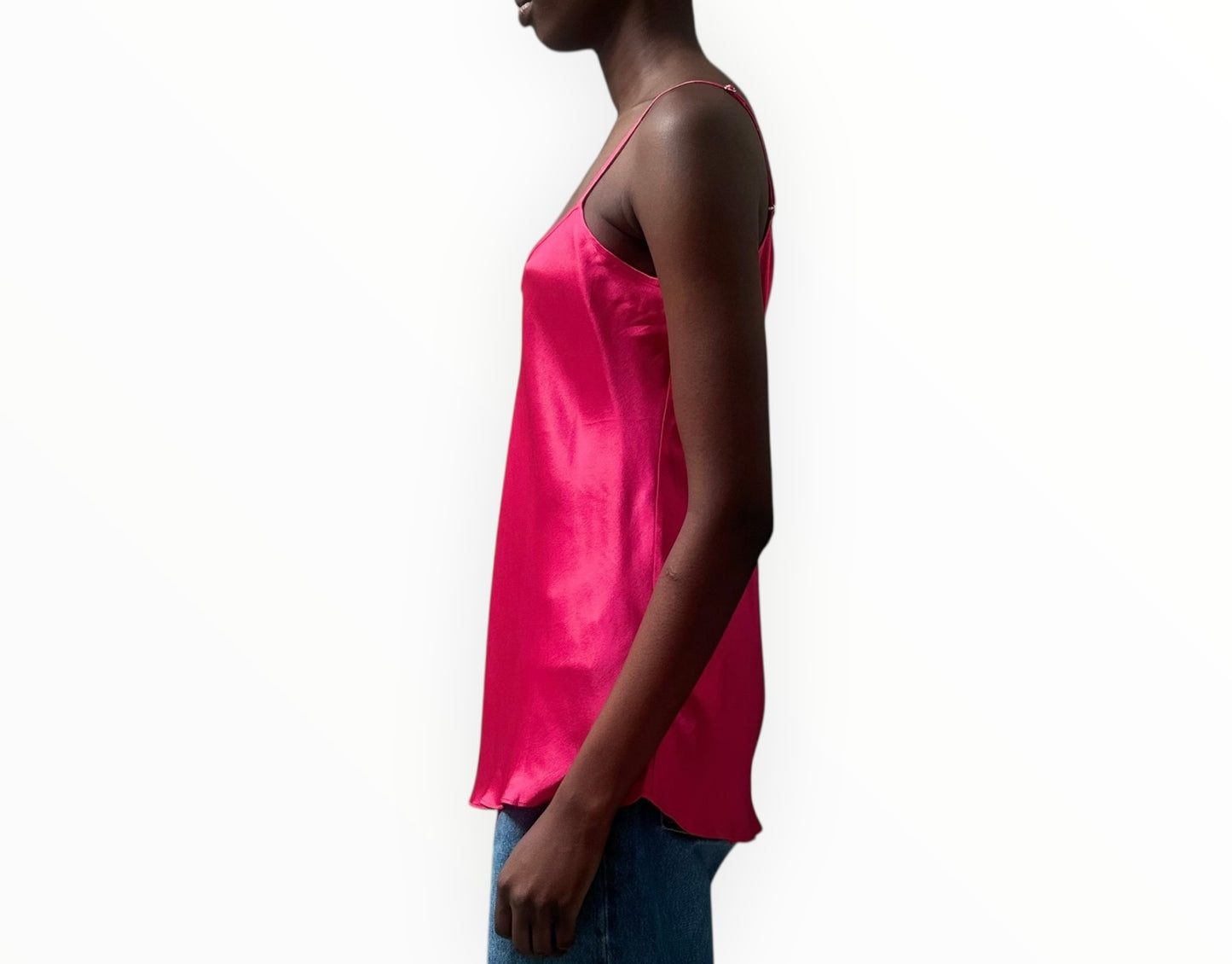 Rich & Royal Satin Cami - Raspberry - Size L