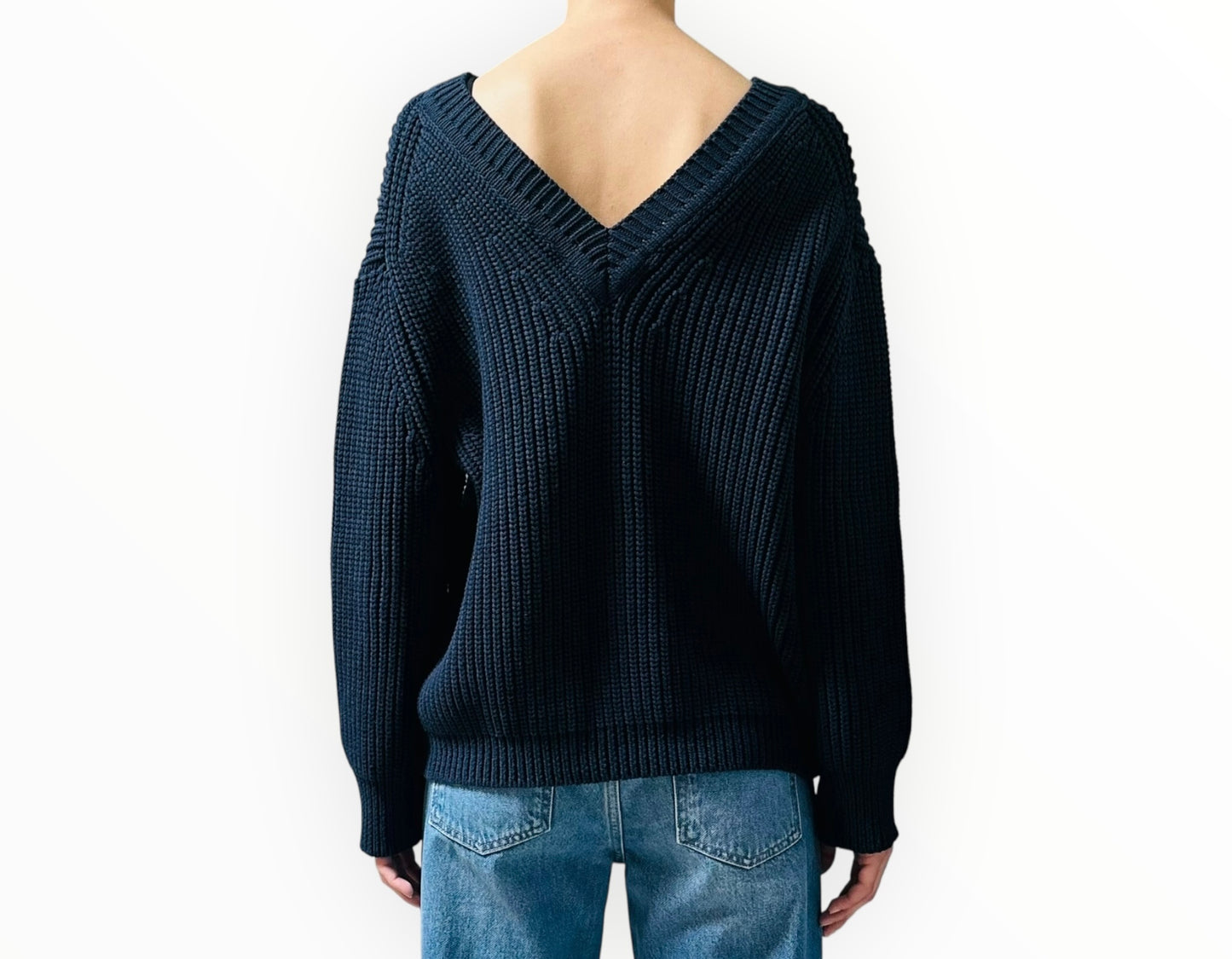 Scanlan Theodore Chunky Knit Jumper - Navy - Size M