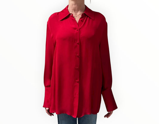 Anine Bing Classic Shirt - Red - Size S
