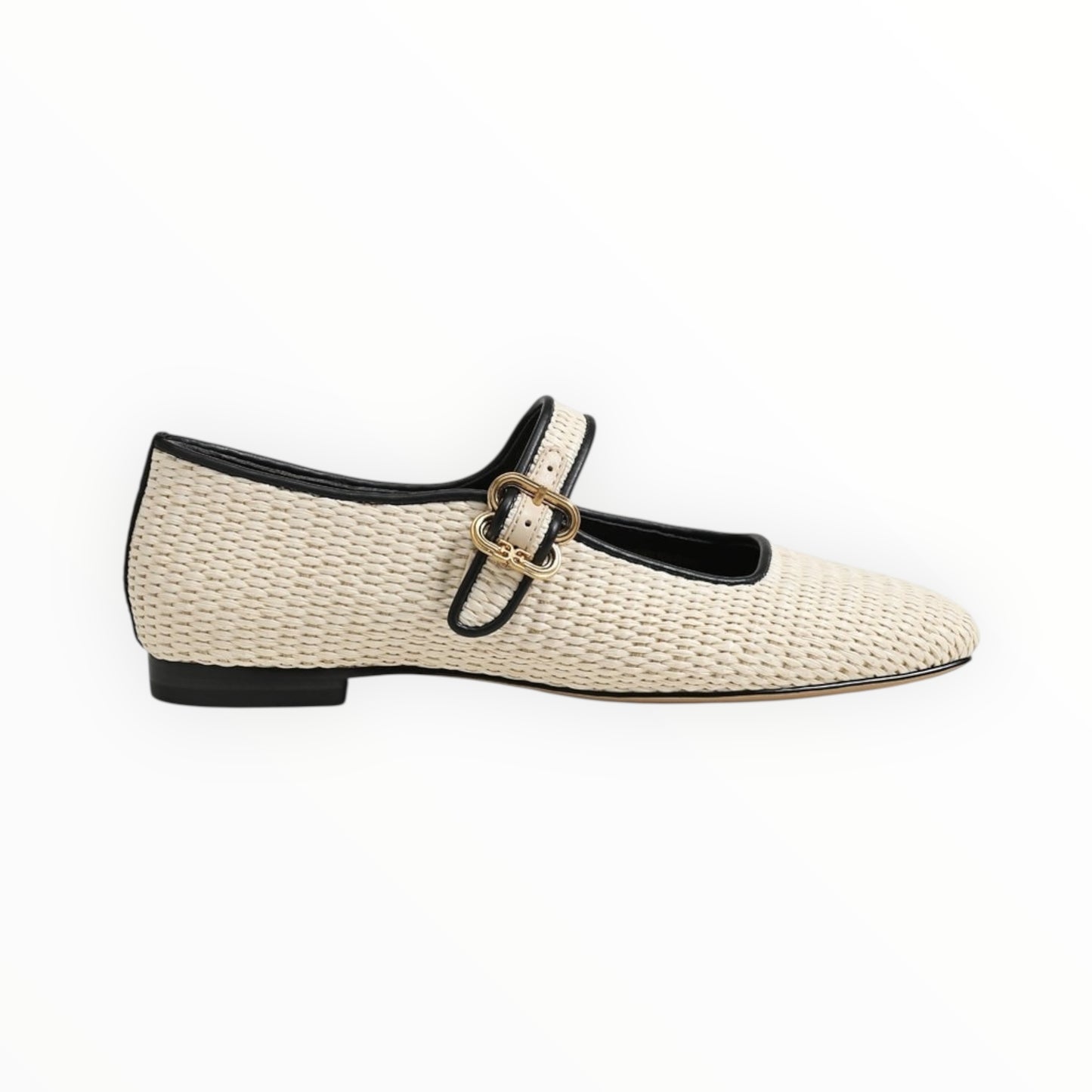 Sam Edelman Michaela Linen Flats - White/Black - Size 9