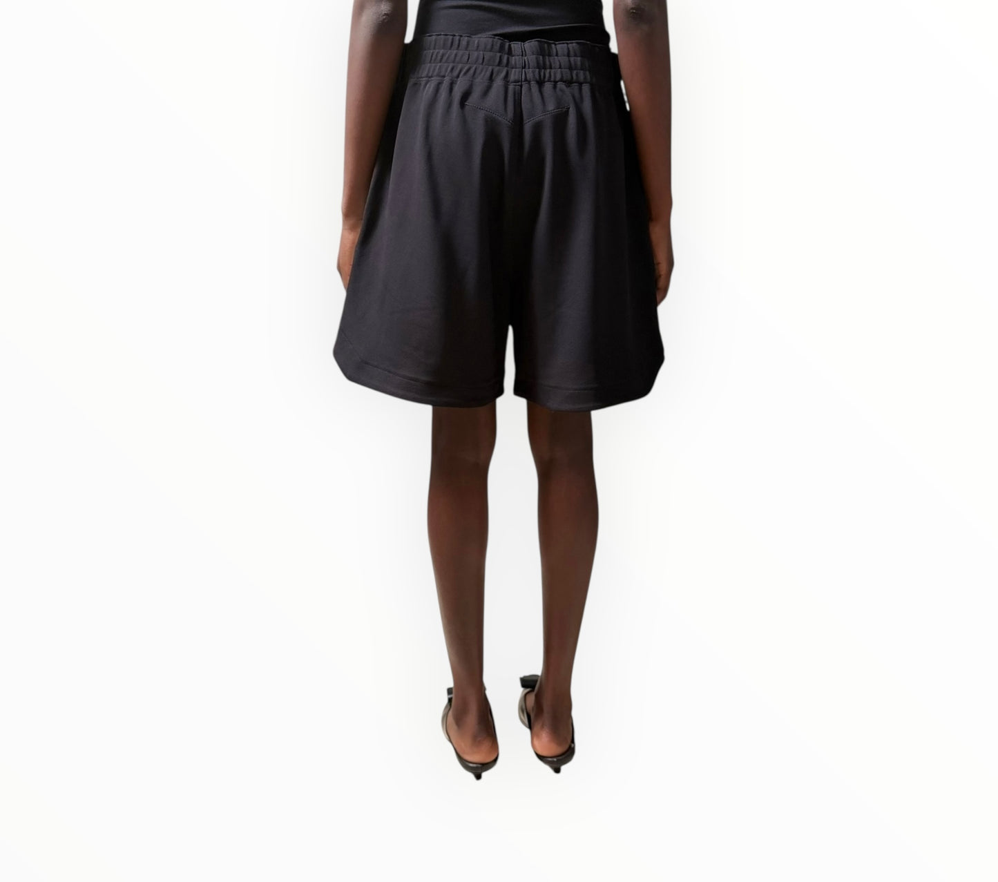 Bassike Side Stripe Shorts - Black - Size 2