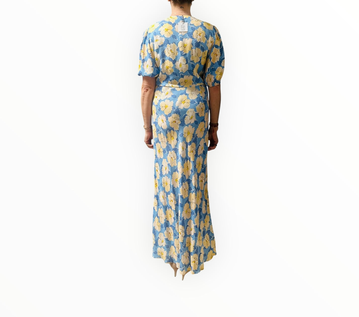 Rixo Poppy Azelea Bloom Maxi Dress - Blue - Size M