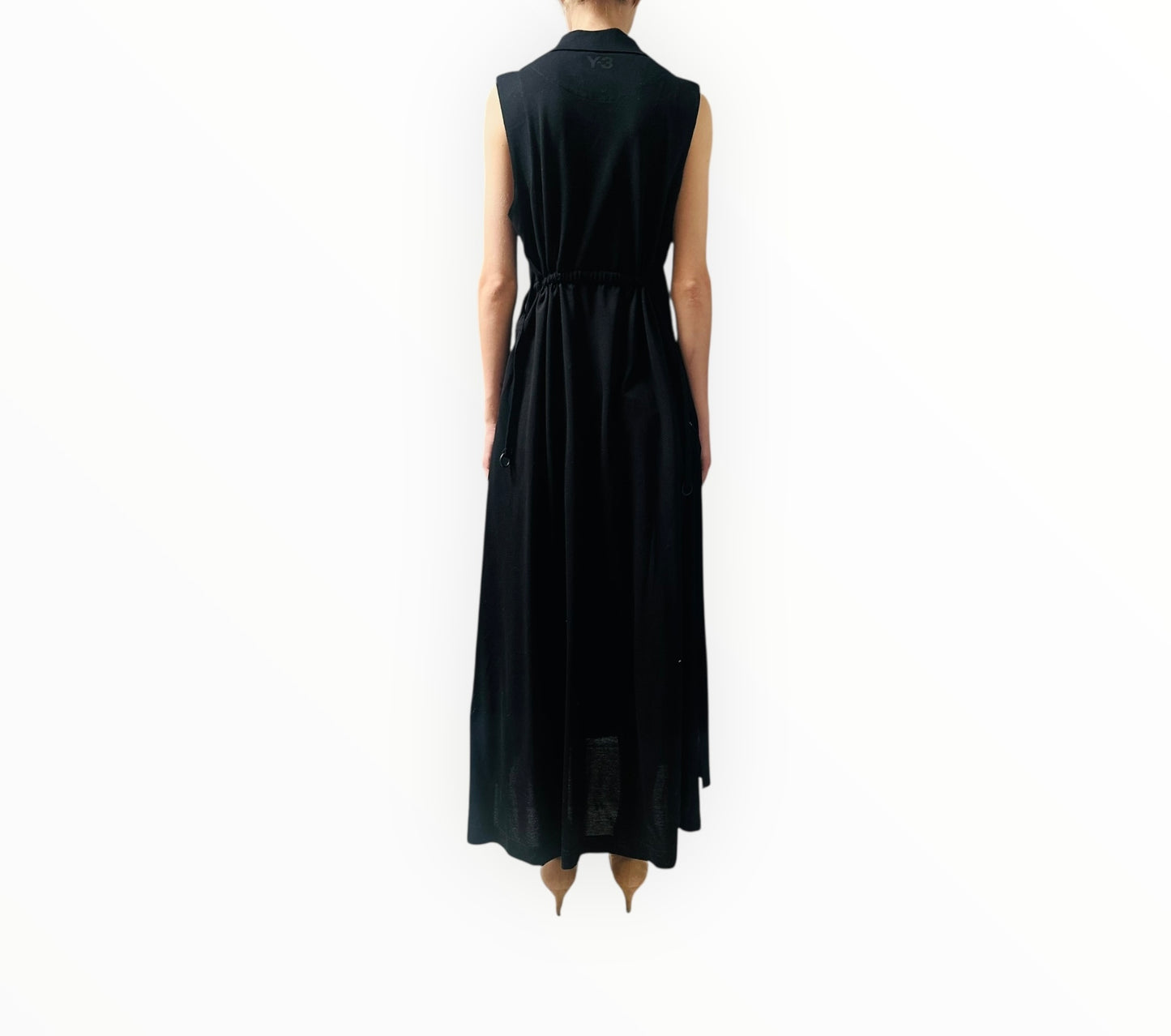 Y-3 Long Polo Dress - Black - Size M