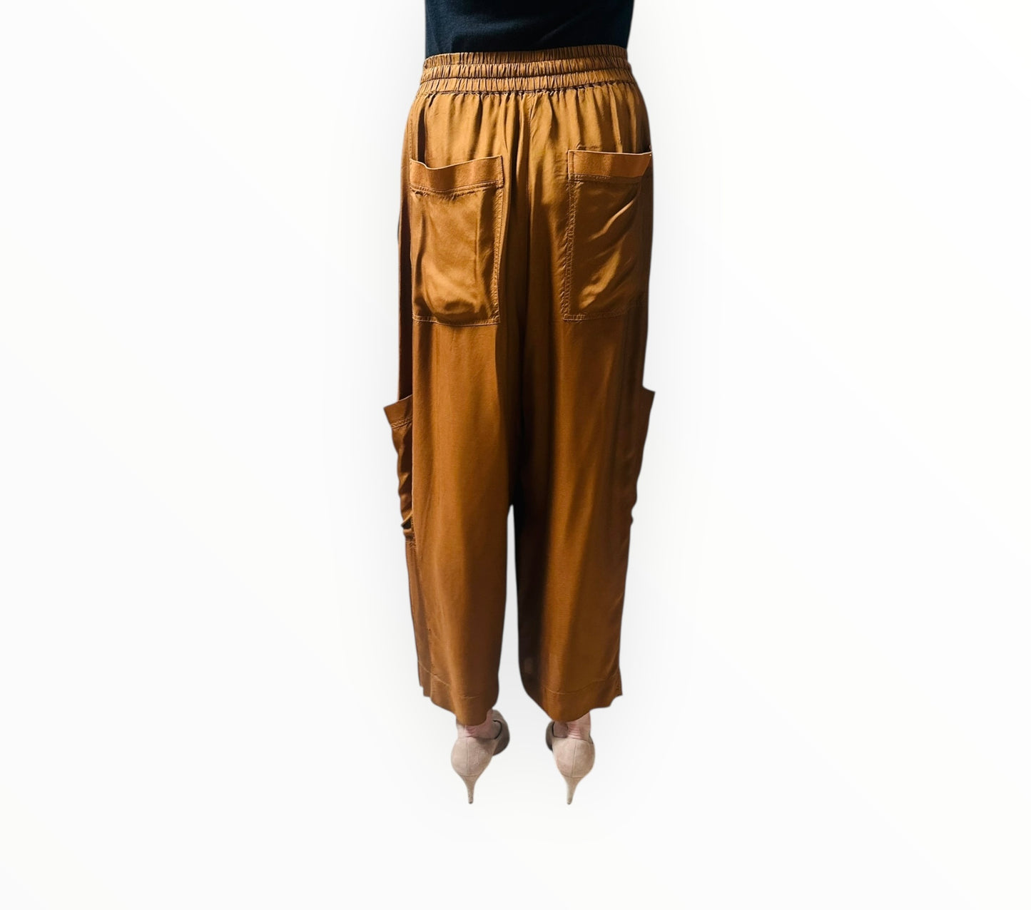 Lee Mathews Wide Leg Pants - Tobacco - Size 3