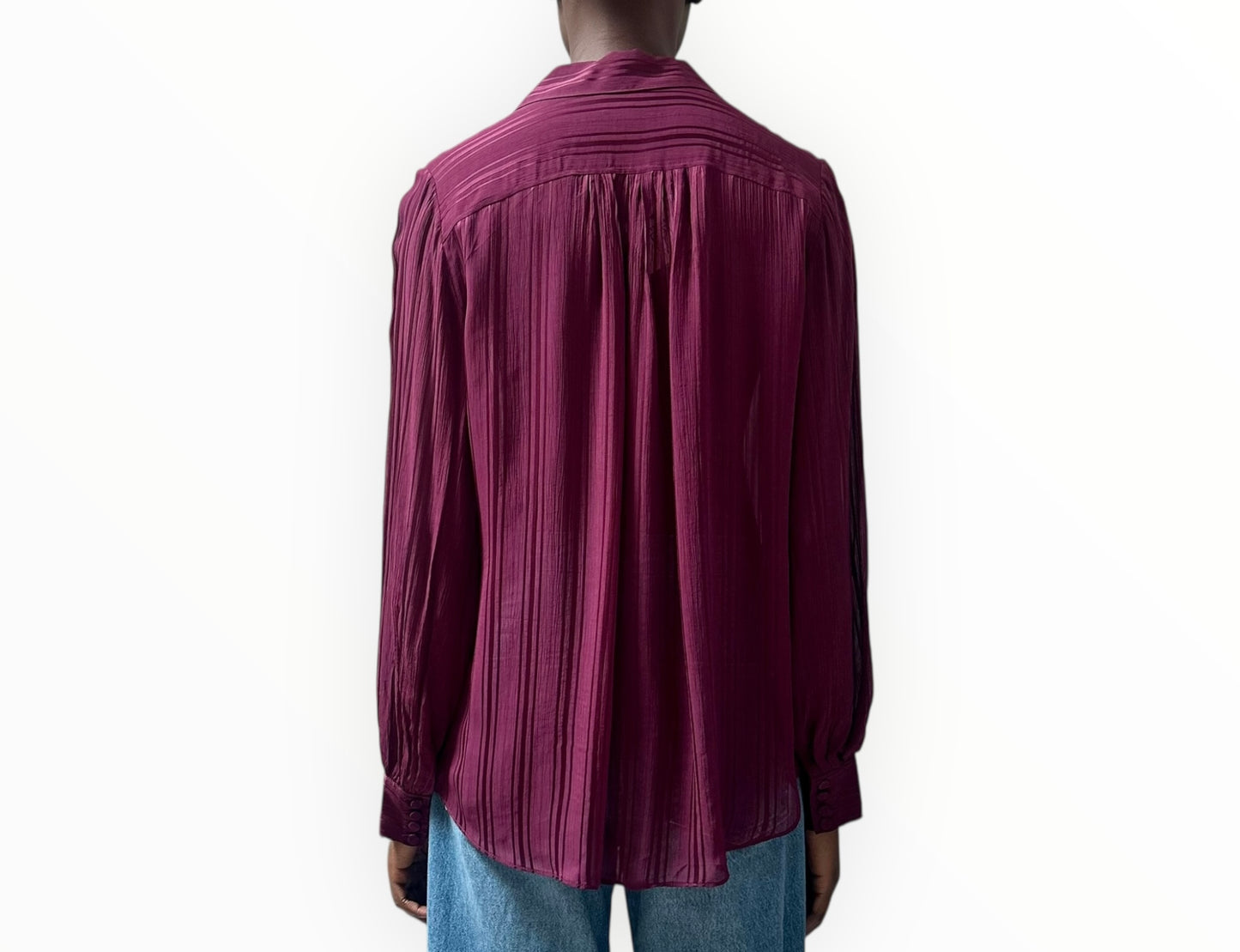 Cinq a Sept Kandice Shirt - Burgundy - Size M