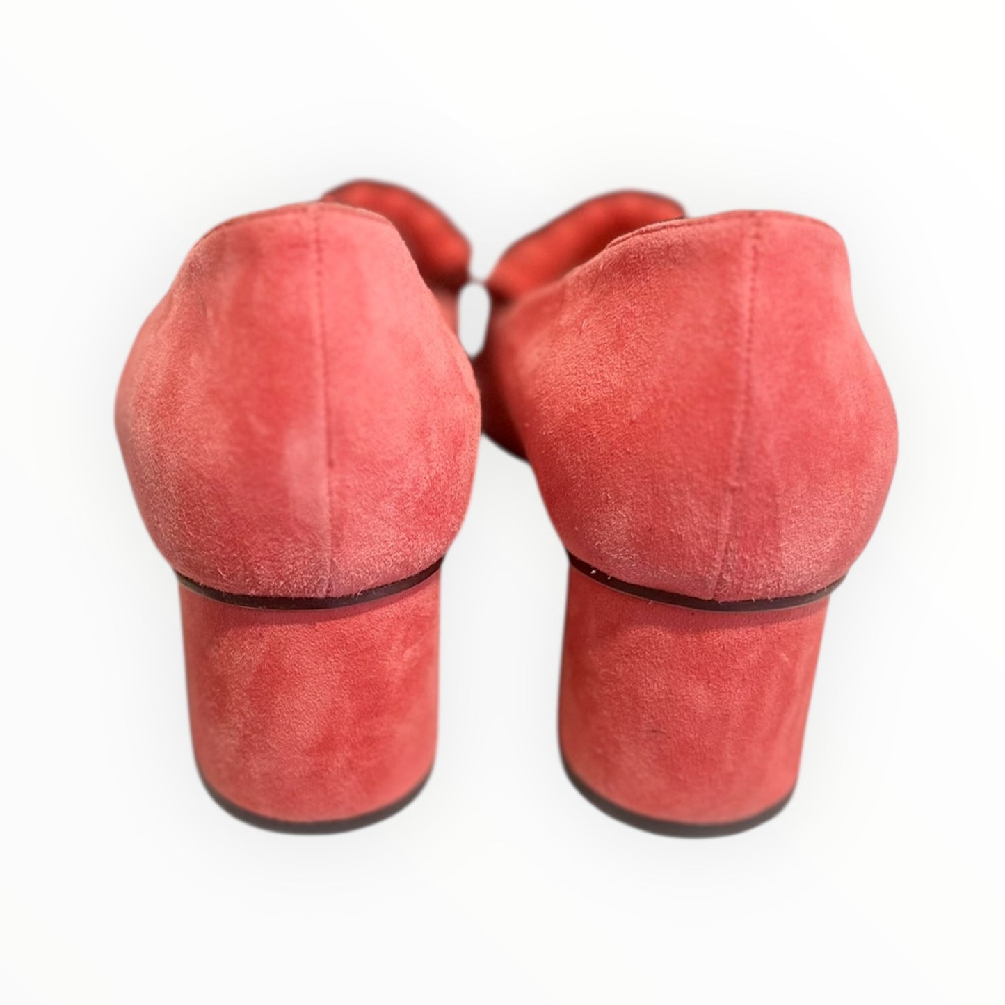 Gucci Marmont Low Heel Suede Loafers - Hot Pink - Size 38.5