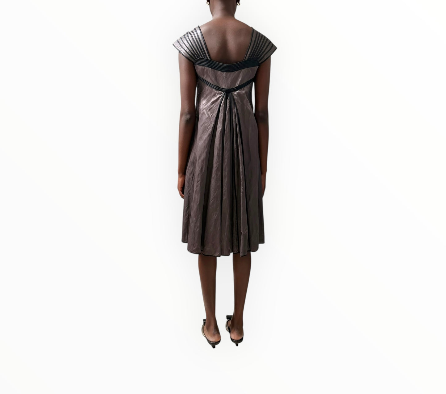 Stella McCartney Deco Style Dress - Mushroom/Black - Size 42