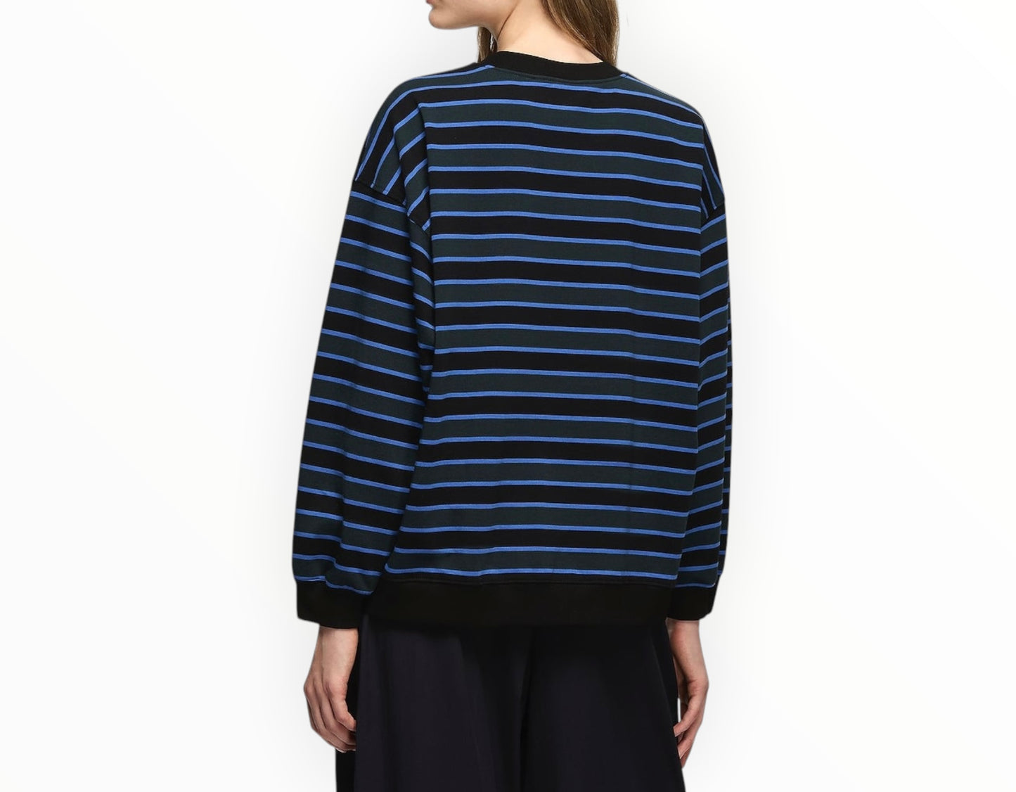 Blanca Bruna Sweater - Blue Stripe - Size S