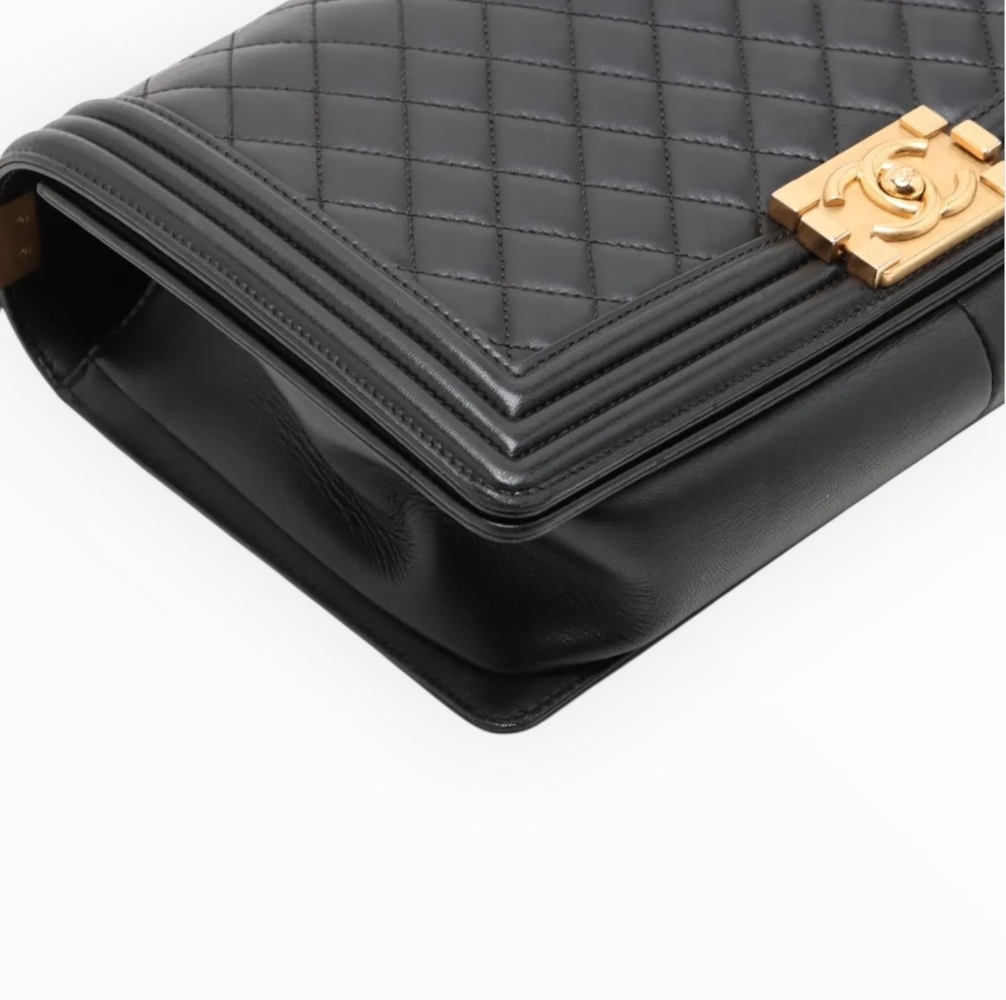 Chanel Large Boy Bag - Black Size: H17.5cm x W28cm x D7.5cm