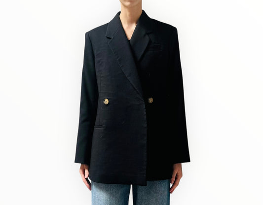 Anine Bing Double Breasted Jacket - Black - Size S
