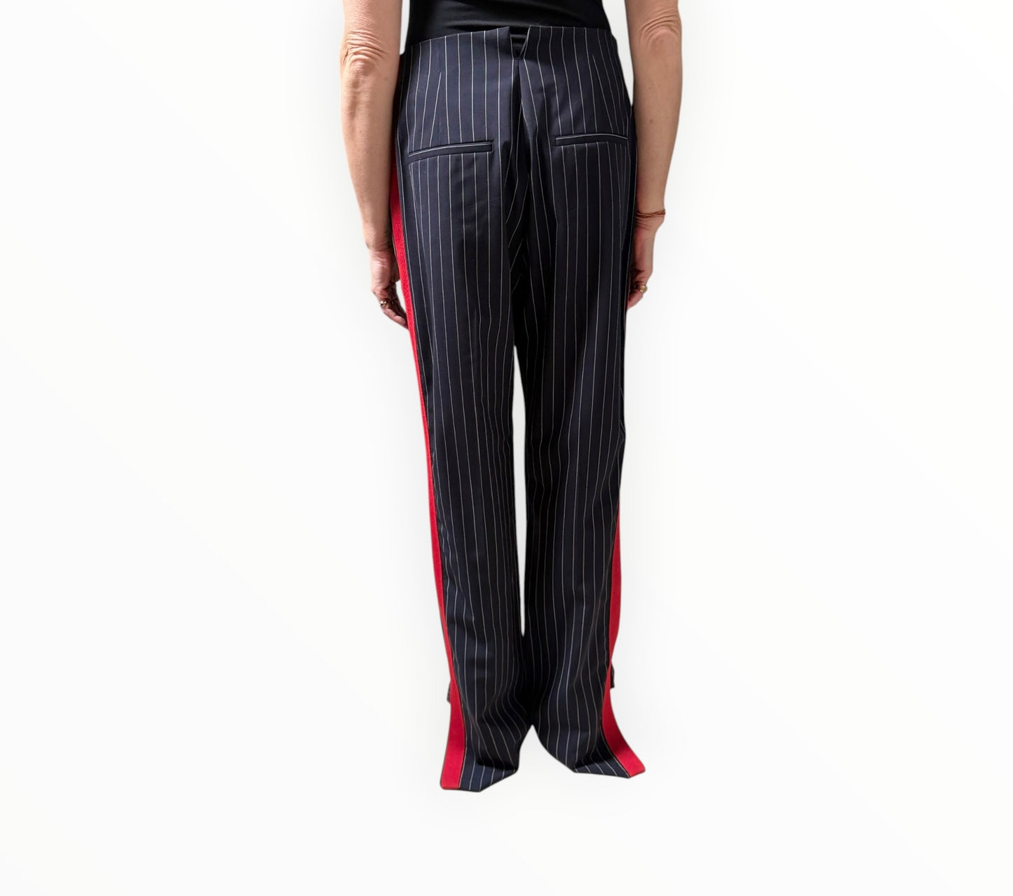 Rag & Bone Jess Pinstripe Pants - Navy - Size AU12