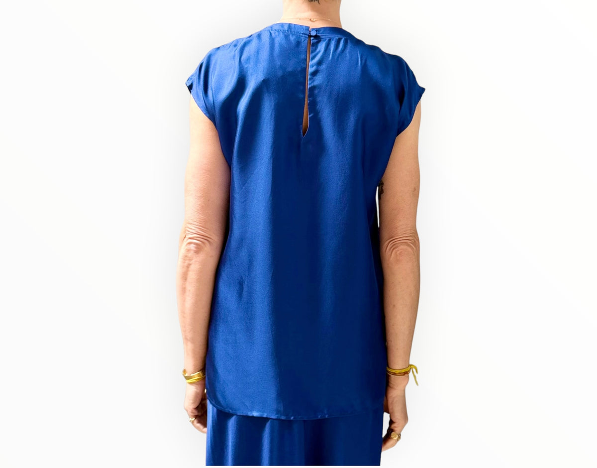 RT006309 - Jac + Jack Silk Tank - Electric Blue - Size S