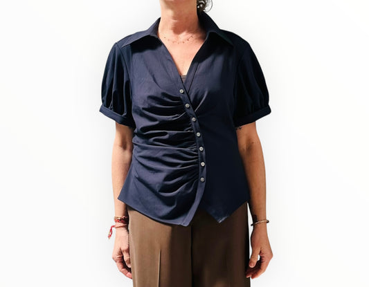 Cinq a Sept Pelona Top - Navy - Size L