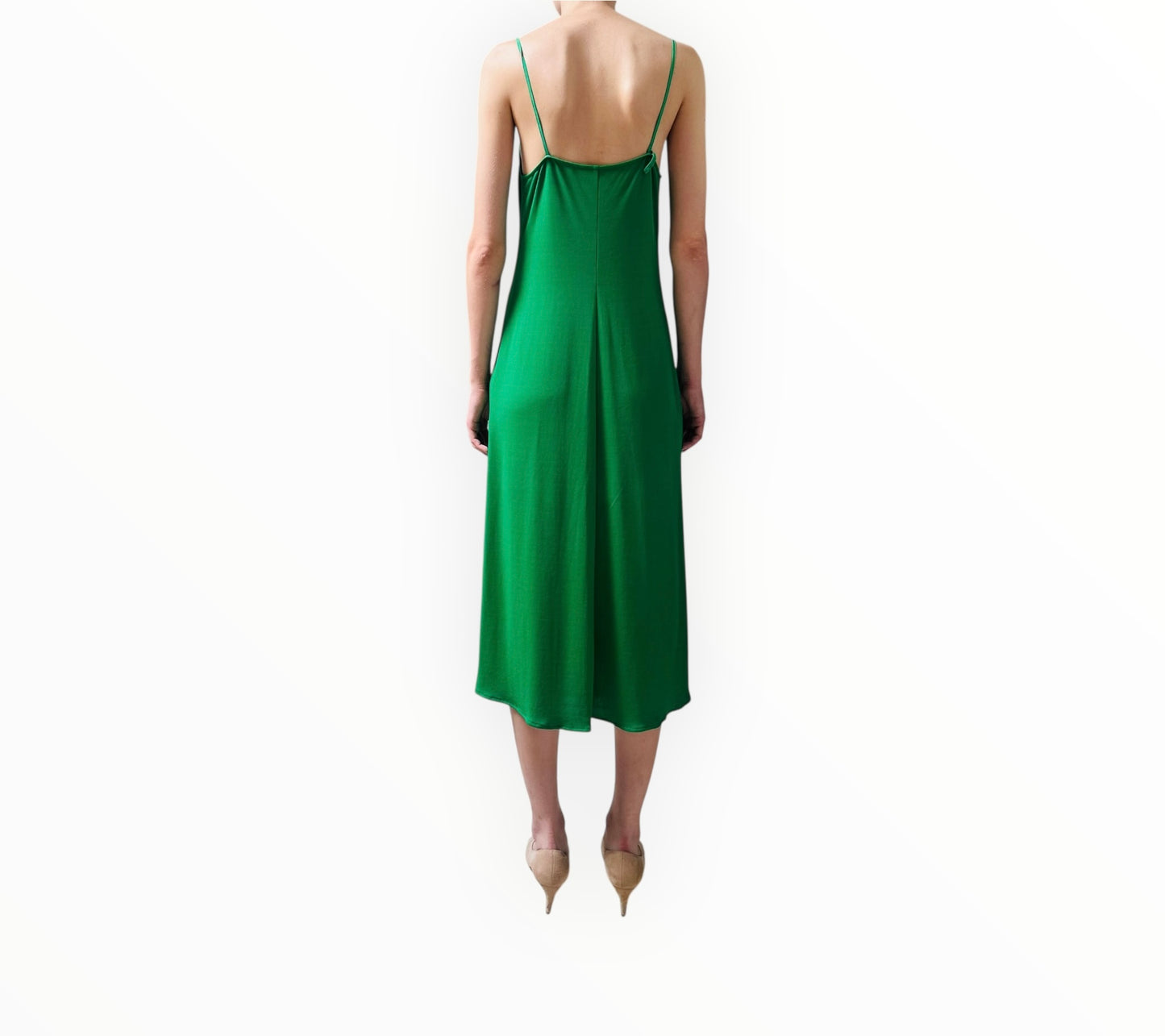 Scanlan Theodore Front Split Dress - Emerald Green - Size AU8