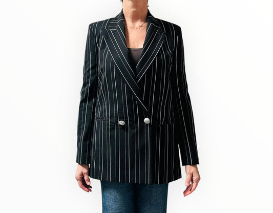 Pinko Striped Blazer - Black/White - Size 40