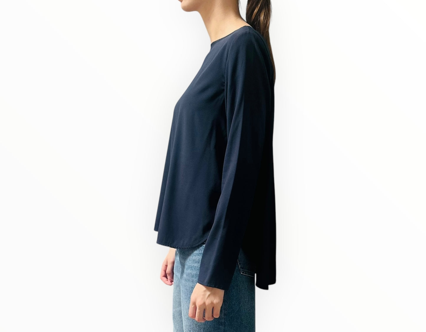Scanlan Theodore Silk Tunic - Navy - Size 10