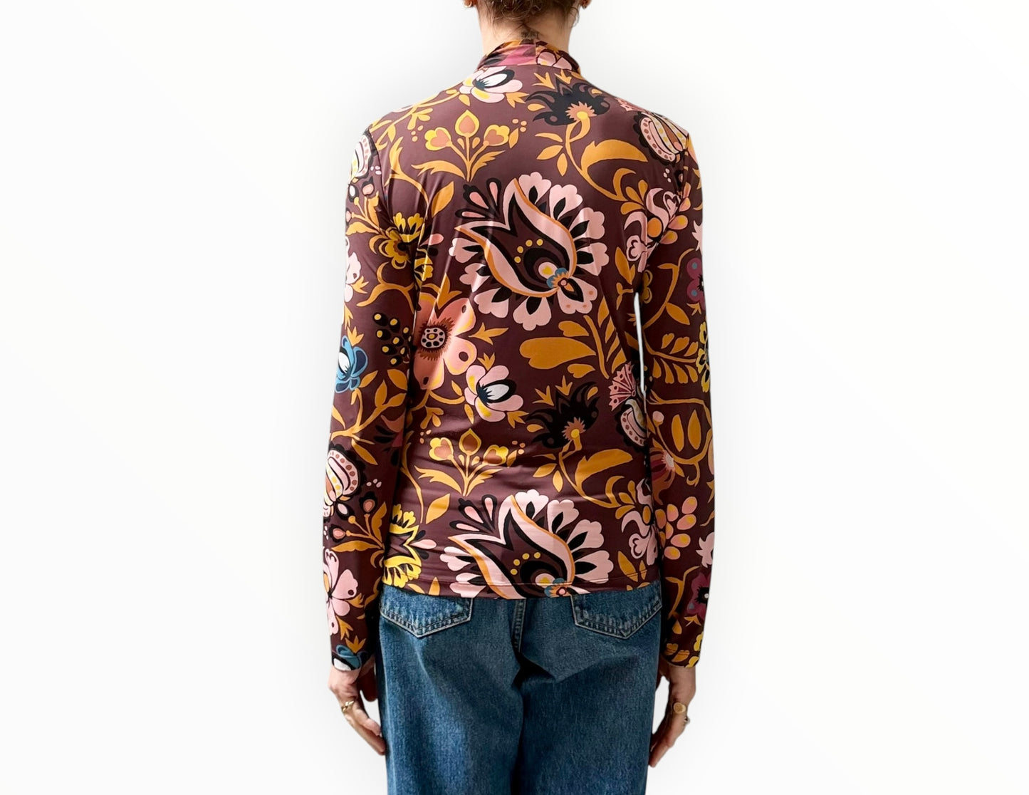 La DoubleJ Floral Turtleneck - Multi - Size L