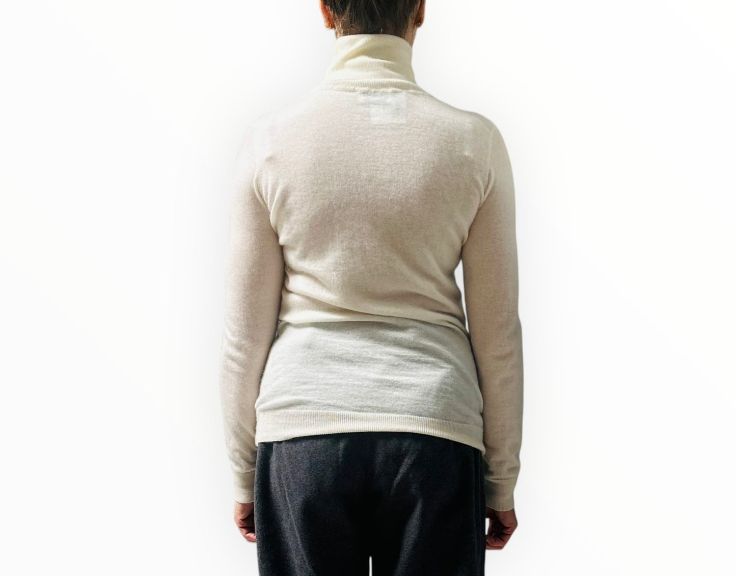 Raey Cashmere Rollneck Top - White - Size M