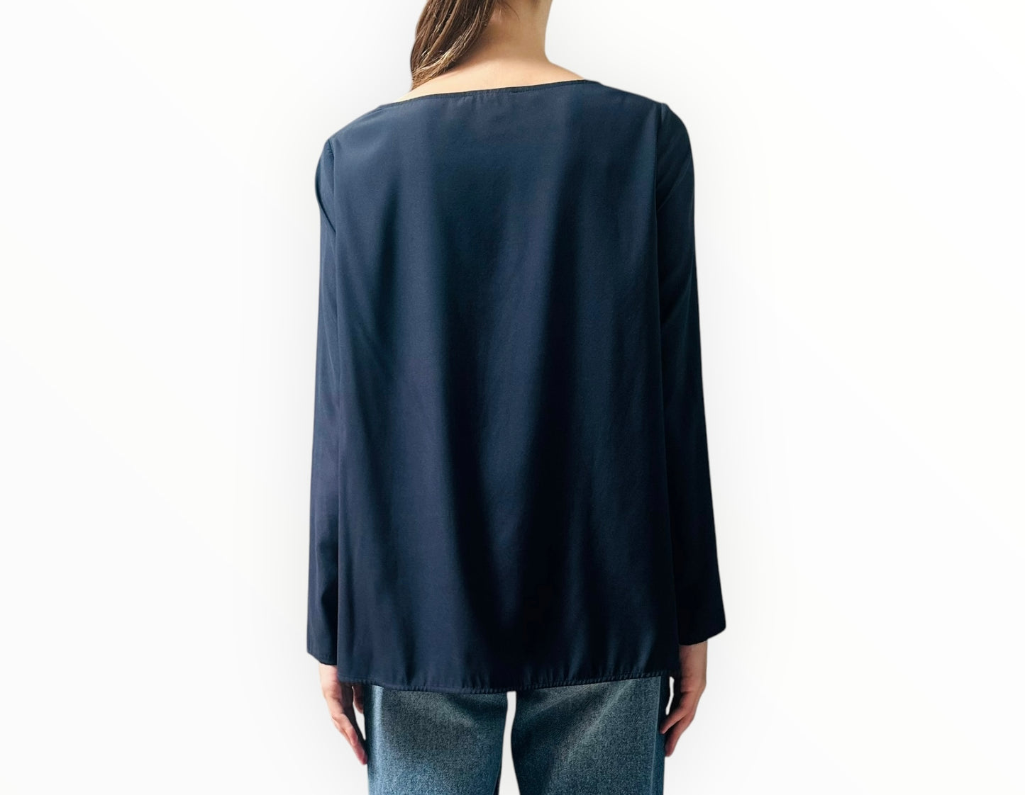 Scanlan Theodore Silk Tunic - Navy - Size 10