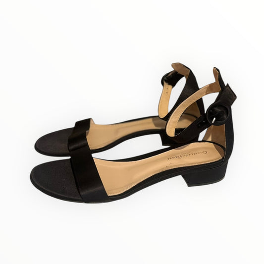 Gianvito Rossi Satin Flat Sandals - Black - Size 39.5
