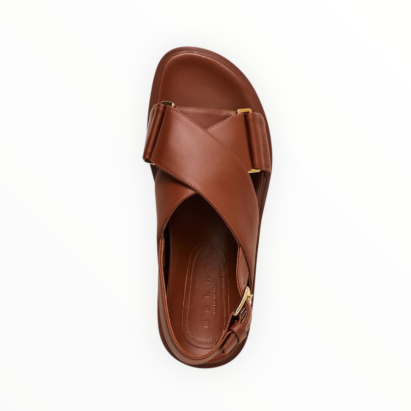 Marni Fussbett Sandals - Gold Brown - Size 41