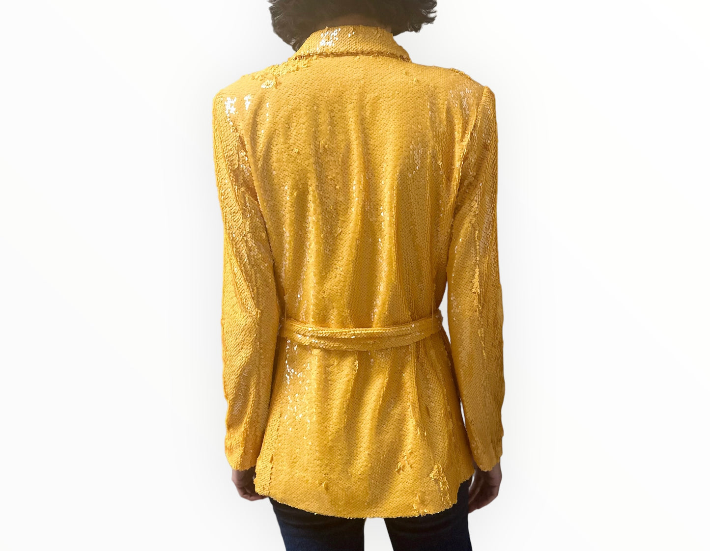 L'Agence Jordana Wrap Blazer - Yellow - Size M