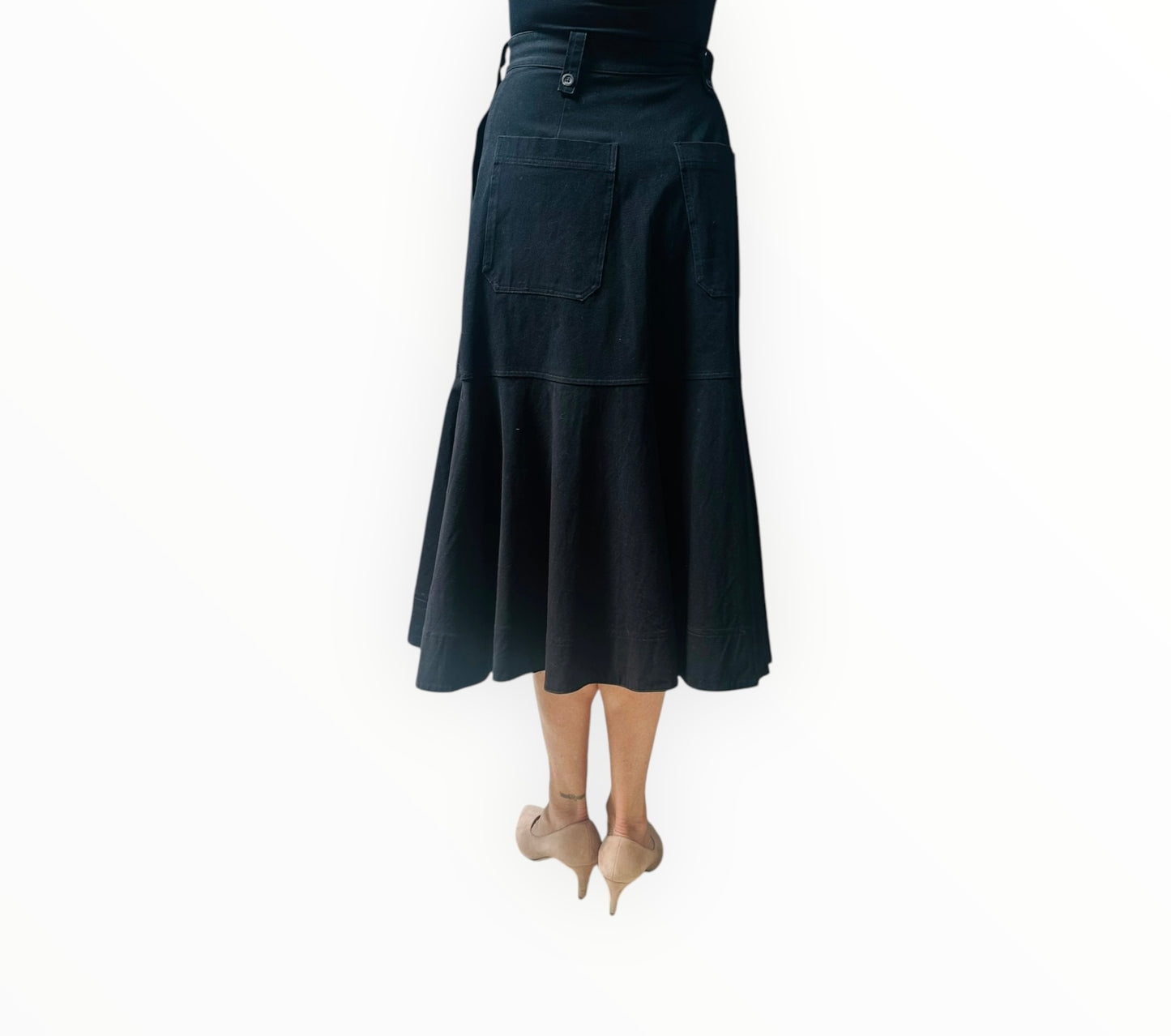 Lee Mathews Patch Pocket Skirt - Black - Size 1